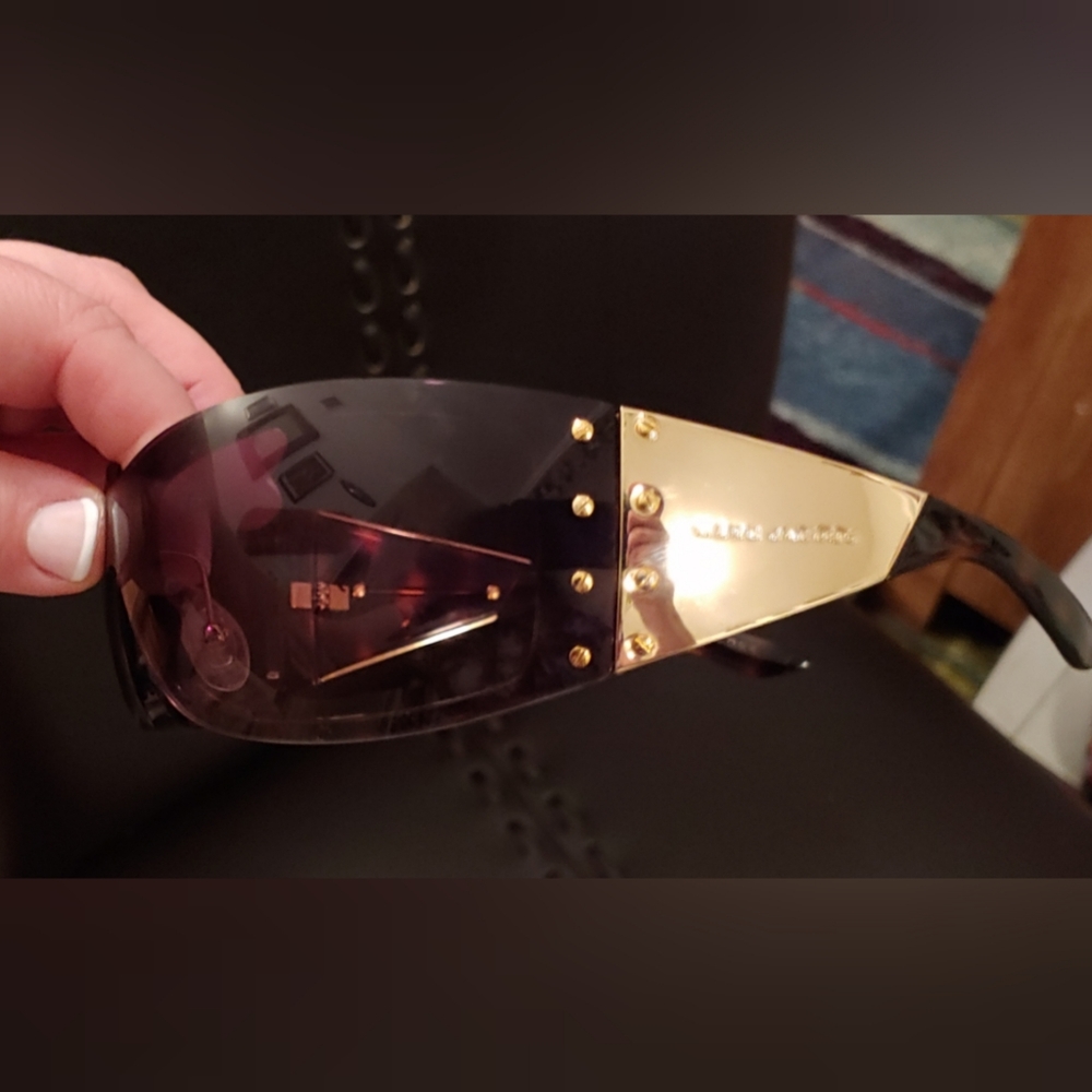 ✨Fashion Forward ⏩ ✨ Marc Jacobs Wrap Sunglasses Tortoise Gold/Brown - Picture 6 of 8